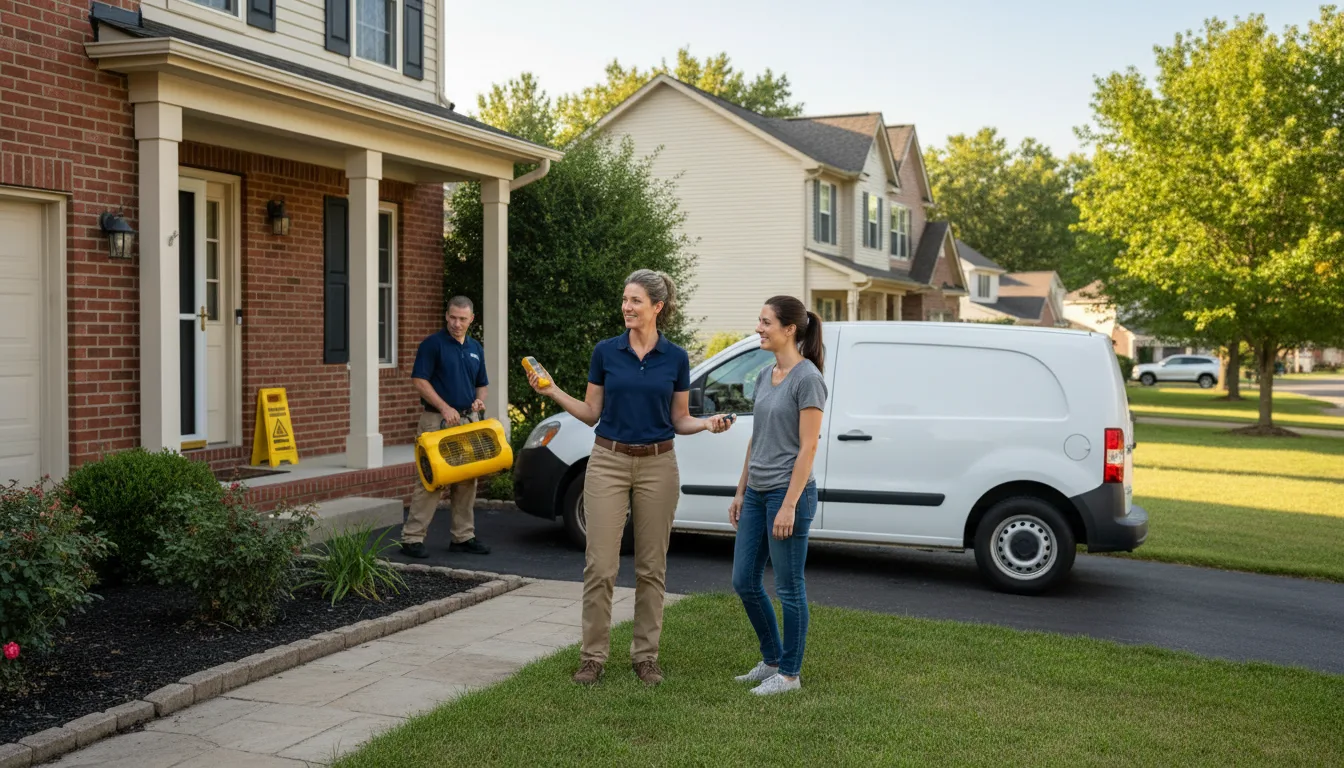 Residential water damage restoration in Encinal, TX